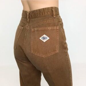 Zena camel colored high waisted jeans